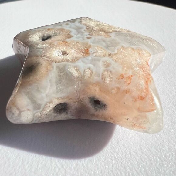 Flower Agate Star‎ Carving (7) - Picture 4 of 10